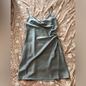 west of melrose satin mini dress